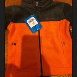NWT Columbia Unisex Orange Fleece Jacket 3T